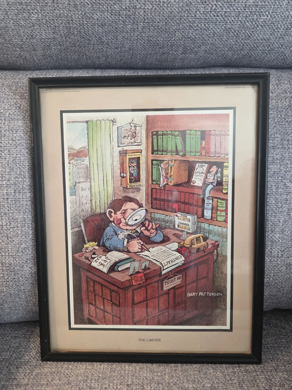 Framed Wall Art Print 'The Lawyer' in Black